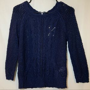 Clearance Sale Lucky Brand Knitted Zip Back Sweater NWT